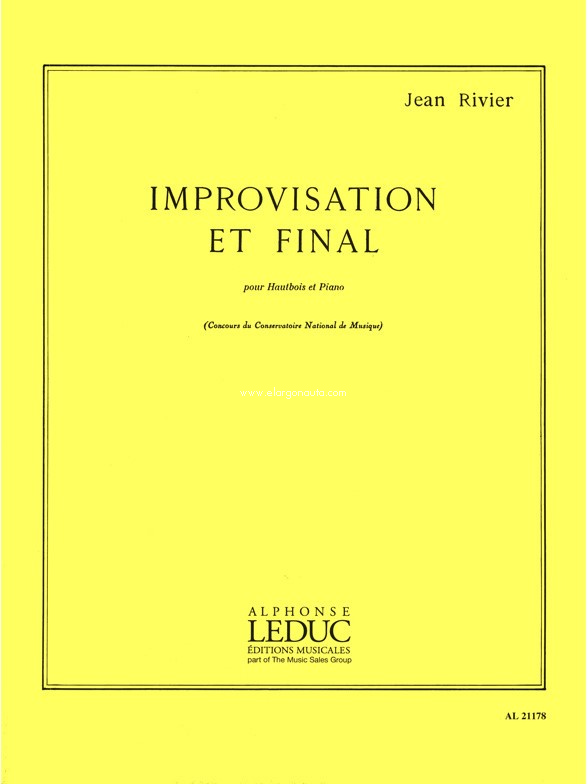 Improvisation Et Final, Oboe and Piano. 9790046211782