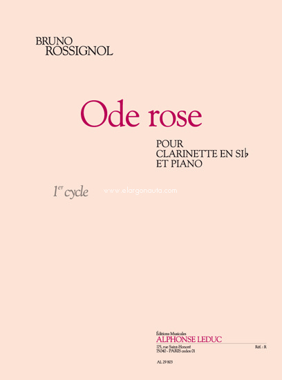 Ode Rose, Clarinet and Piano