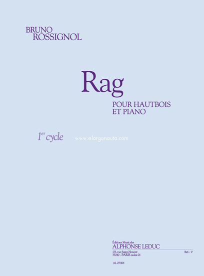 Rag (cycle 1) pour hautbois et piano, Oboe. 9790046298042
