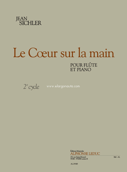 Le coeur sur la main (cycle 2), Flute and Piano