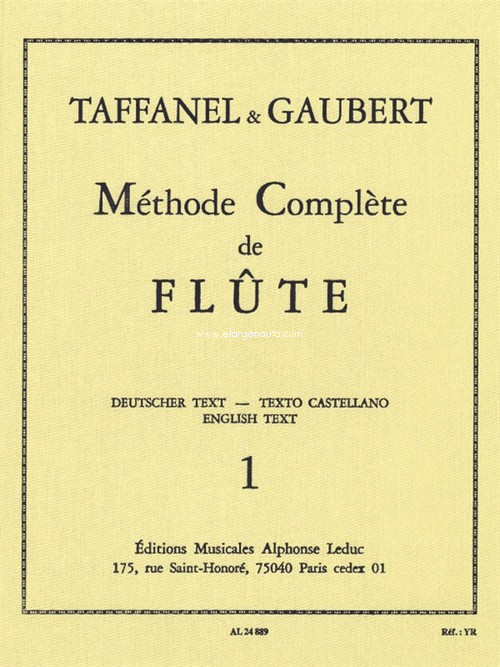 Méthode Complète de Flûte (Volume 1), Flute. 9790046248894