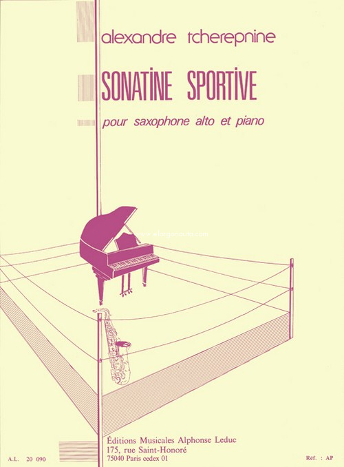 Sonatine sportive, pour saxophone alto et piano