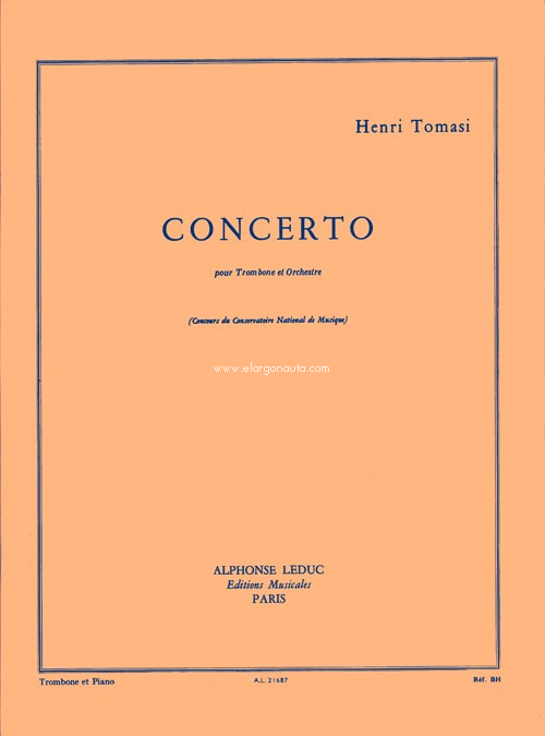 Concerto pour trombone et orchestre, réduction pour piano