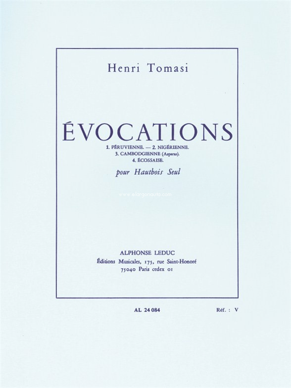 Evocations, Oboe