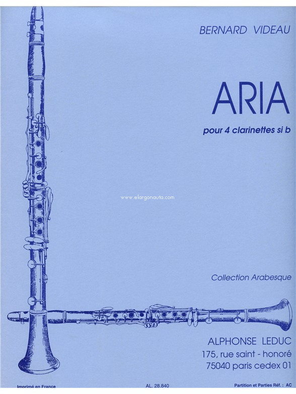 Carboulet Aria Arabesque 4 Clarinets