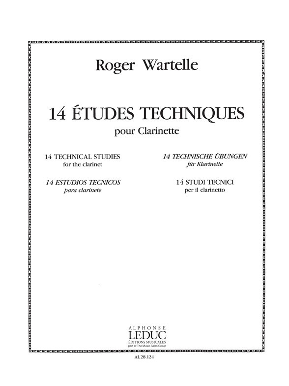 14 Etudes Techniques, Clarinet. 9790046281242