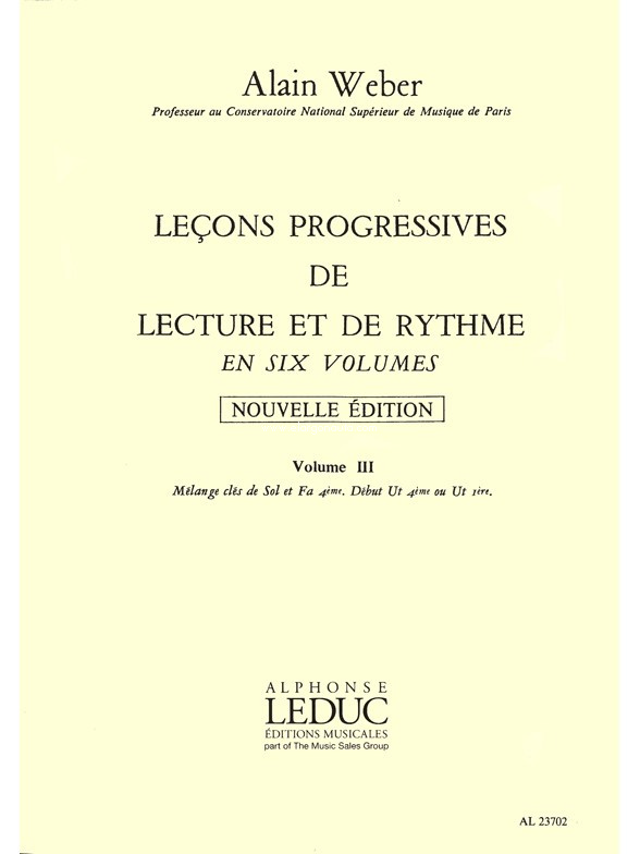 Leçons progressives de lecture et de rythme, vol. III