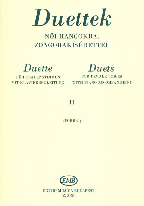 Duette für Frauenstimme II, Sonstige