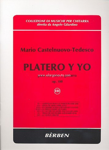 Platero y yo, para narrador y guitarra, op. 190, vol. 3. 9790215913554