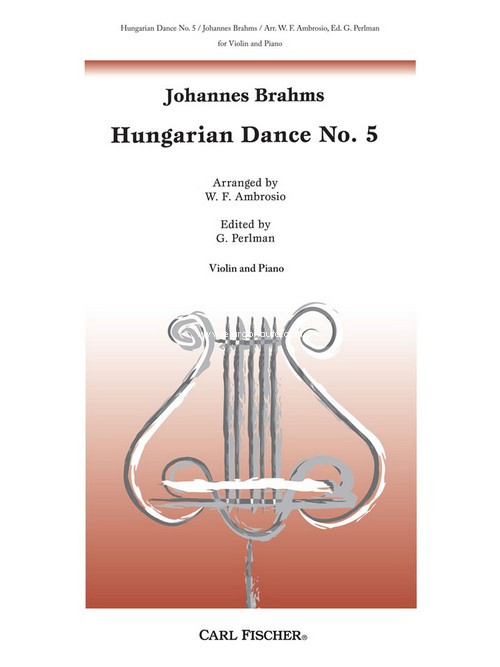 Hungarian Dance No. 5, Violin and Piano. 9780825822032