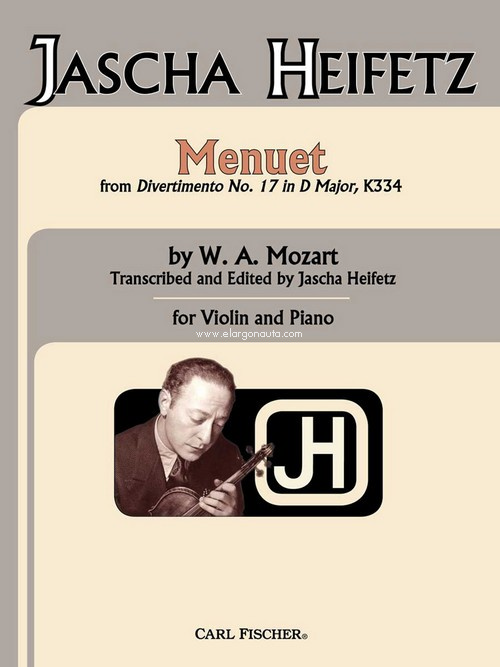 Menuet: From Divertimento No. 17 In D Major, K334, Violin and Piano