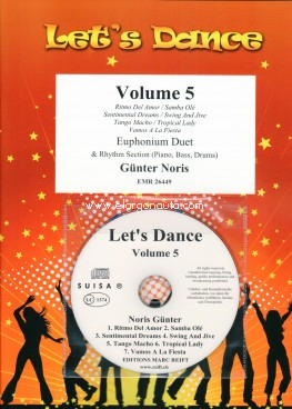 Let's Dance Volume 5, 2 Euphoniums and Rhythm Section [Piano, Bass, Drums]. 9790230964494