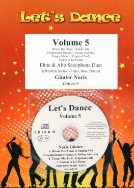 Let's Dance Volume 5, Flute, Clarinet and Rhythm Section [Piano, Bass, Drums]. 9790230964791