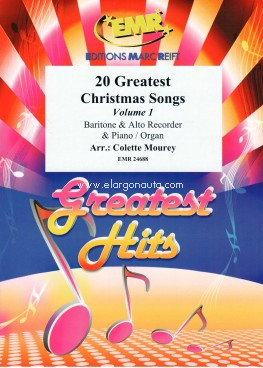 20 Greatest Christmas Songs Vol. 1: Baritone, Alto Recorder and Piano