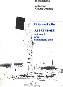 Aphorismes II (A à I), Saxophone. 9790230952118