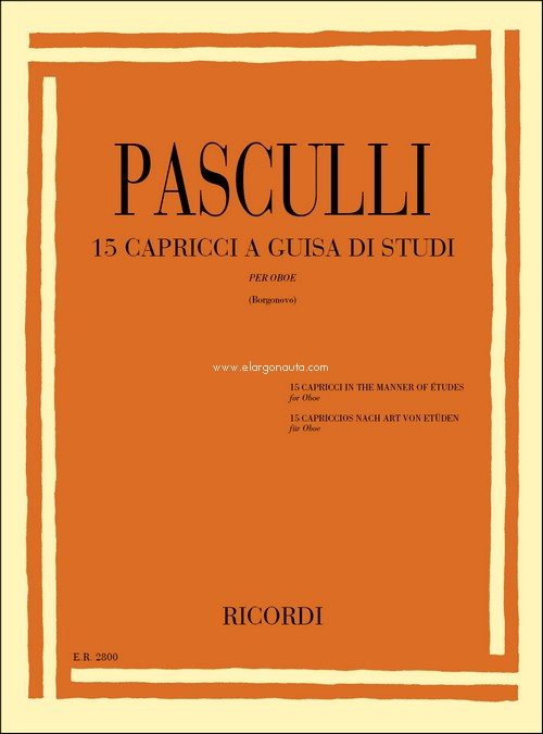 15 Capricci A Guisa Di Studi, Oboe