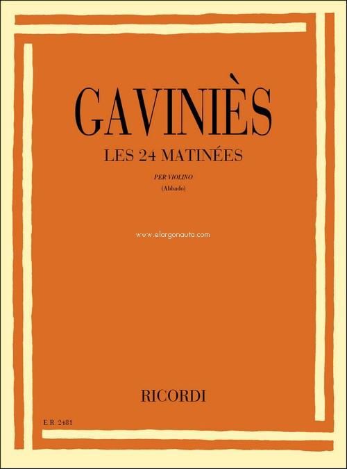 24 Matinèes Per Violino. 9790041824819 24 Matinèes Per Violino. 9790041824819