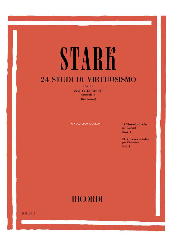 24 Studi di virtuosismo Op. 51: Per Clarinetto - Fascicolo I