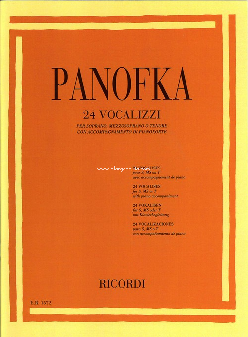 24 Vocalizzi, Op. 81, per soprano, mezzosoprano o tenore con accompagnamento di pianoforte