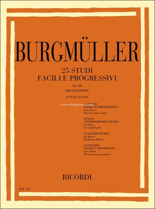 25 Studi Facili E Progressivi Per Le Piccole Mani , Piano. 9790041804293