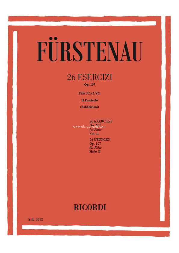 26 Esercizi, op. 107, per flauto, II fascicolo