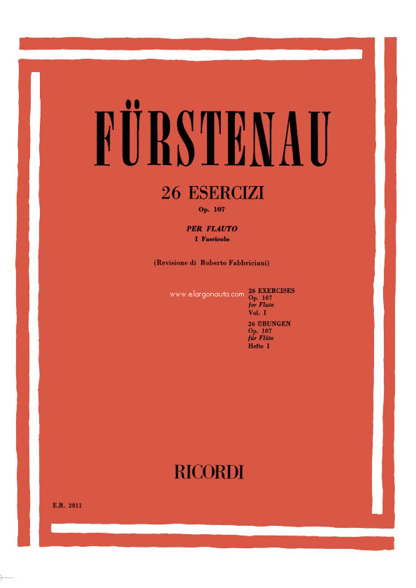 26 Esercizi, op. 107, per flauto, I fascicolo. 9790041828114