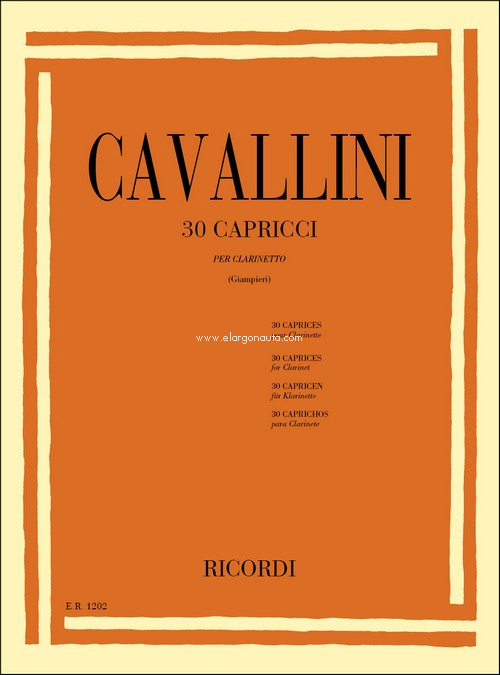 30 Capricci, per clarinetto