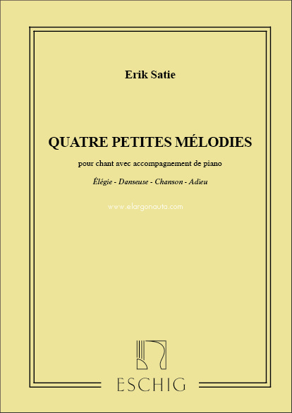 Quatre Petites Melodies Pour Chant Et Piano, Vocal and Piano. 9790045004736