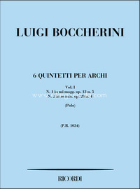 Quintetti Per Archi [6]: Volume I: Nn. 1 E 2 - Partitura
