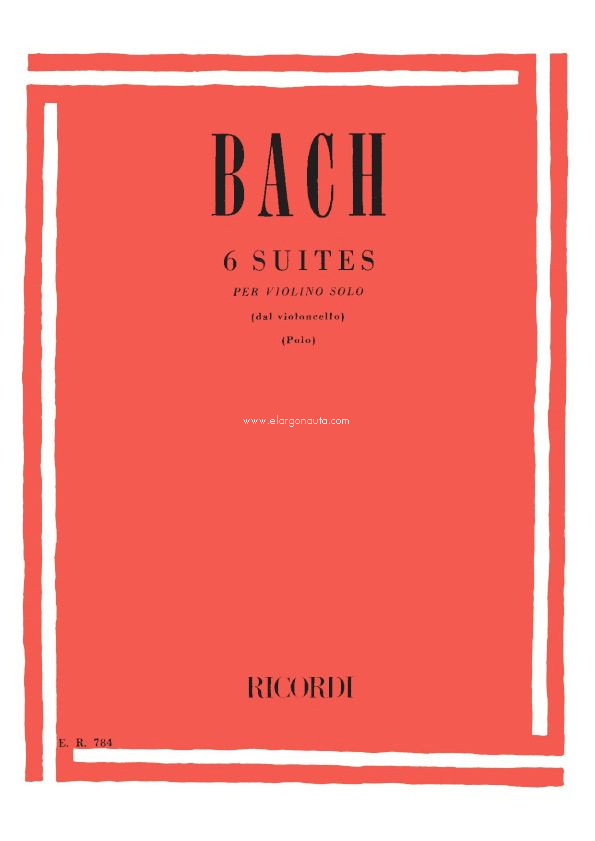 6 Suites per violino solo (dal violoncello)