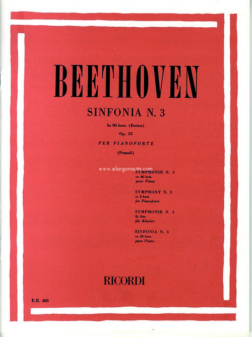 Sinfonia N. 3 In Mi Bemol Op. 55 "Eroica", Piano. 9790041804057