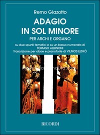 Adagio In Sol Min. Per Archi E Organo, Oboe [2 Oboi] [Corno Inglese] E Pf.. 9790041320342