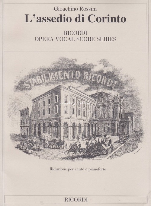 L'assedio di Corinto, Vocal and Piano Reduction. 9790040874082