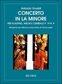 Concerto in la minore per flautino Rv 445: F. Vi-9 - Riduzione Per Ottavino E Pianoforte, Flute and Piano. 9790041314624