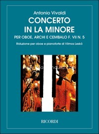 Concerto Per Oboe, Archi E BC: In La Min. Rv 461: F.Vii-5 - Tomo 215, Oboe and Piano