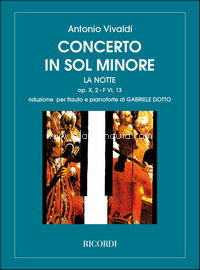 Concerto in Sol Minore 'La Notte' Rv 439: Op.X N 2 F.Vi-13  Tomo 455, Flute and Piano. 9790041333465