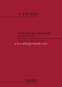 Concerto per fagotto, archi e basso continuo in Si bemole RV 501 ('La Notte') - F.VIII-1. Riduzione per fagotto e pianoforte. 9790041286419