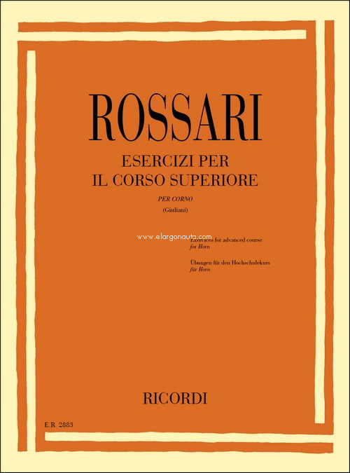 Esercizi Per Il Corso Superiore Di Corno, Horn