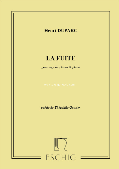 La Fuite: Duo pour Soprano, Tenor et Piano. 9790045001483