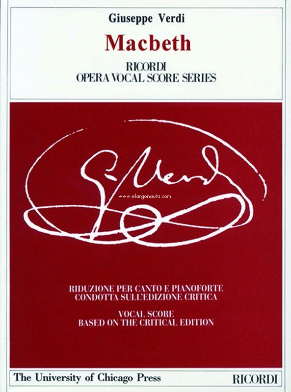 Macbeth, Vocal and Piano Reduction
