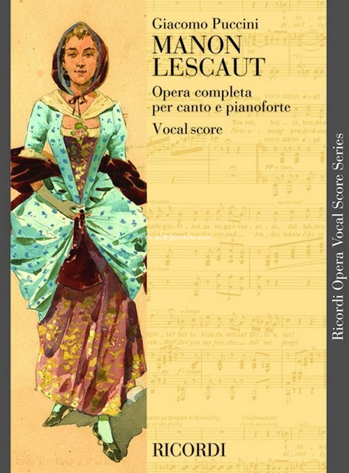 Manon Lescaut: Testo Cantato In Italiano-Inglese, Vocal and Piano Reduction