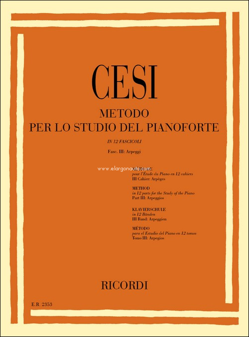 Metodo Per Lo Studio Del Pianoforte - Fasc. III