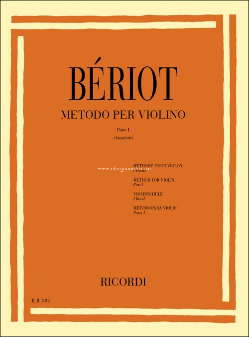 Metodo Per Violino: Parte I. 9790041808024