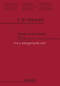 Sonate Per Violino E Basso Op. Ii: N.8 In Mi Min., Violin and Piano. 9790041321530