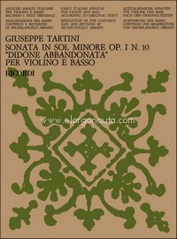 Didone Abbandonata. Sonata : Op. I N. 10 Per Violino E Basso, Trascrizione Per Violino E Pianoforte, Violin and Piano