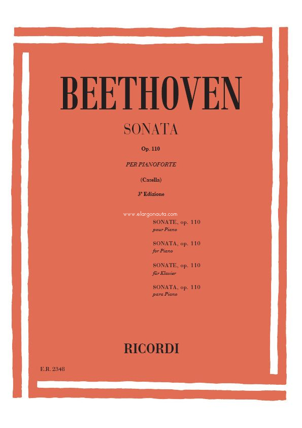 32 Sonate: N. 31 In La Bem. Op. 110, Piano. 9790041823485
