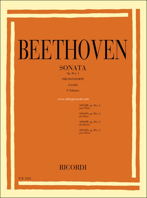 32 Sonate: N. 5 In Do Min. Op. 10 N. 1: Per Pianoforte. 9790041823225