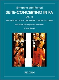 Suite - Concertino in Fa Opus 16: Riduzione per fagotto e pianoforte, Bassoon and Piano