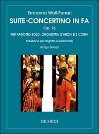 Suite - Concertino in Fa Opus 16: Riduzione per fagotto e pianoforte, Bassoon and Piano