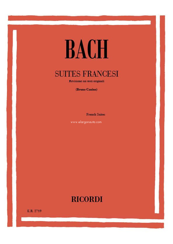 6 Suites Francesi Bwv 812 - 817 Per Pianoforte. 9790041827193